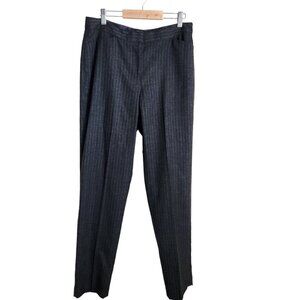 TALBOTS Heritage Womens Gray Black Striped Career Work Pants sz 4 Wool‎